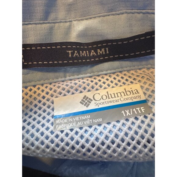 Columbia Tamiami II Shirt Men’s Size XL Tall Button Up Omni Shade Blue PFG 40 UP - Picture 5 of 11
